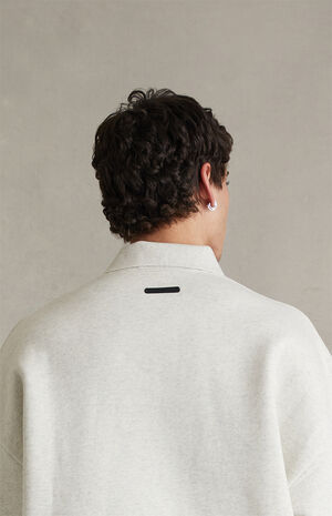 Oatmeal Heather Signature '90s Polo Sweatshirt image number 5