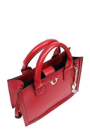 Red Modern Edge Charm Tote Bag image number 6