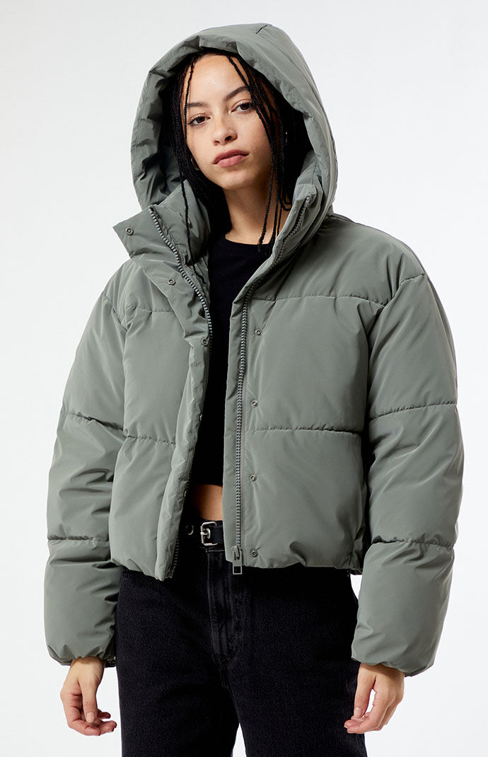 Pacsun yellow puffer jacket sales