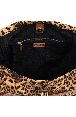 Leopard Print Soft Hobo Bag image number 7