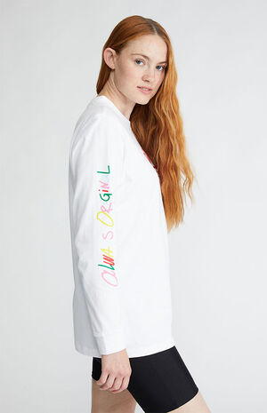 White Adicolor Originals Long Sleeve T-Shirt image number 3