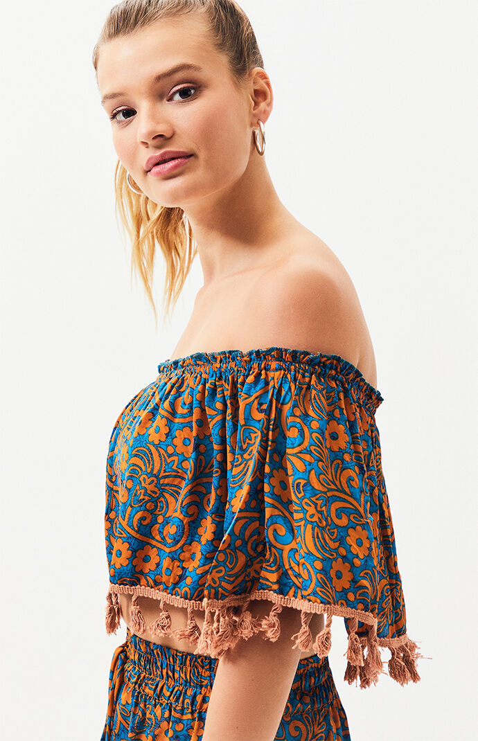 Bonfire Haze Tassel Top