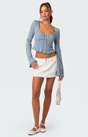Lacey Long Sleeve Knit Top Lacey Long Sleeve Knit Top image number 2
