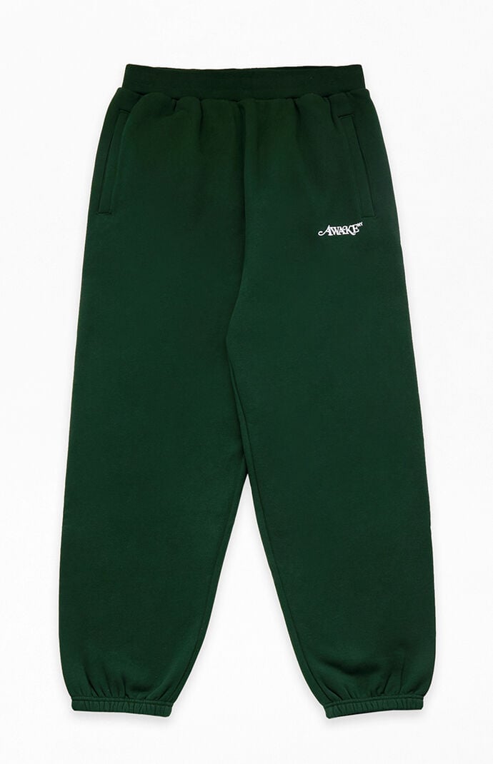Awake NY Green Classic Logo Sweatpants