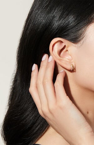 Toda Mini Double Hoop Earrings image number 3