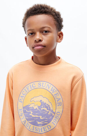 Apricot Wave Pacific Sunwear Crew Neck Sweatshirt image number 4