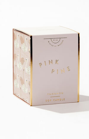 Pink Pine Gifted Glass Candle image number 1