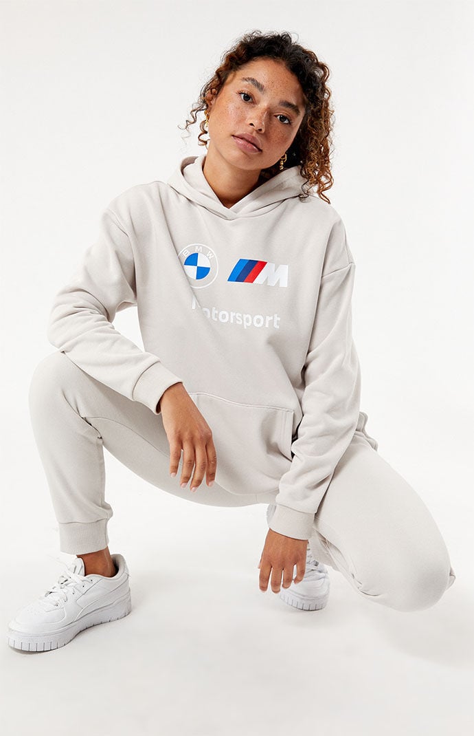 Image: Eco Light Gray BMW Essential Hoodie