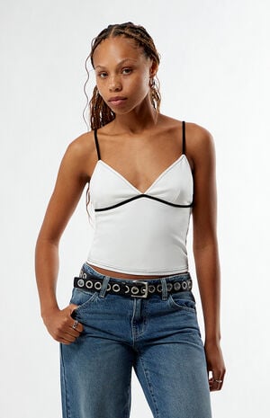 Dana Trim V Neck Cami Top image number 2