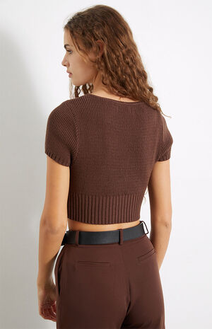 Mia Cropped Sweater Top image number 3