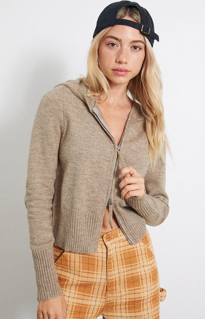 Zip up cardigan with hood shop