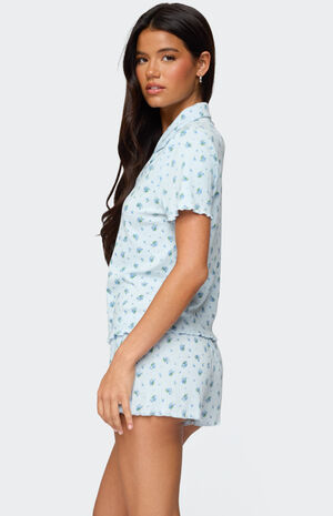 Camden Floral Pointelle Button Up Shirt image number 5