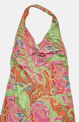 2000s Ralph Lauren Halter V-Neck Dress image number 2