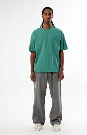 Green&nbsp;Basic Oversized T-Shirt image number 4