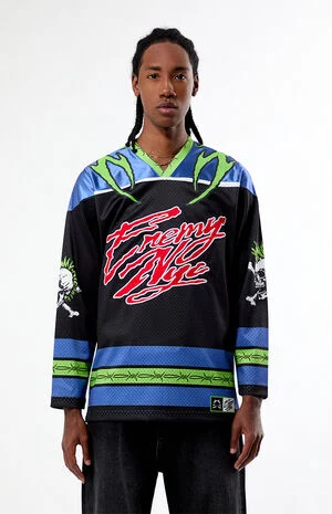 Black & Green Diluted Hockey Jersey image number 1
