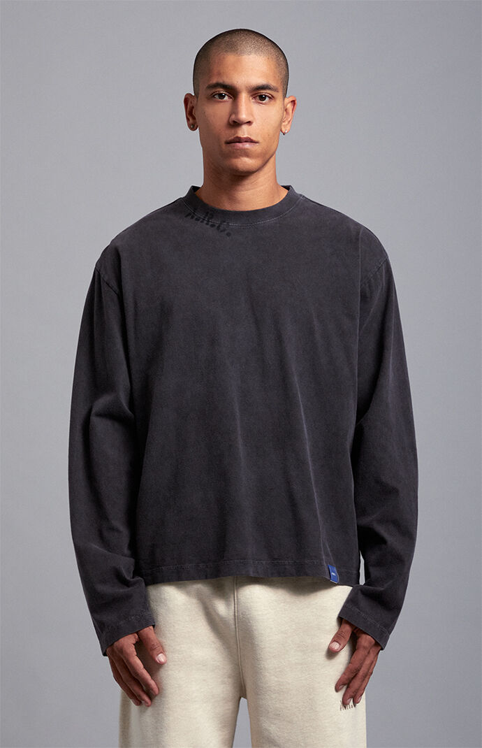A.R.C. Black Vintage Wash Heavyweight Oversized Long Sleeve T