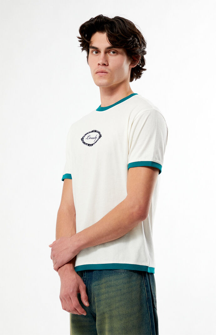 Pacsun Lonely Embroidered Ringer T-Shirt