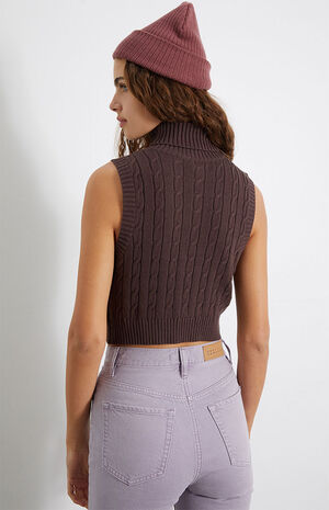 Cable Knit Sweater Vest image number 3