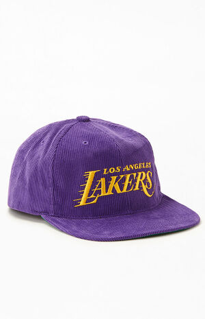 LA Lakers Corduroy Snapback Hat