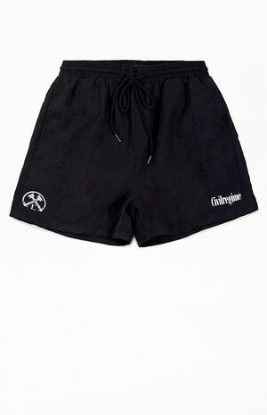 Black Faux Suede Shorts image number 1