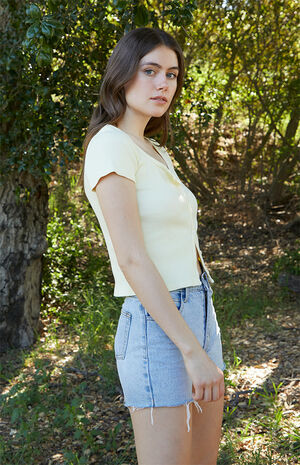 Yellow Zelly Short Sleeve Top image number 3