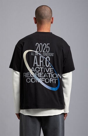 Black System Heavyweight Oversized T-Shirt image number 3
