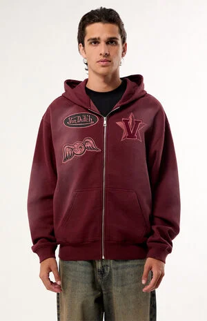 Embroidered Zip Up Hoodie image number 1