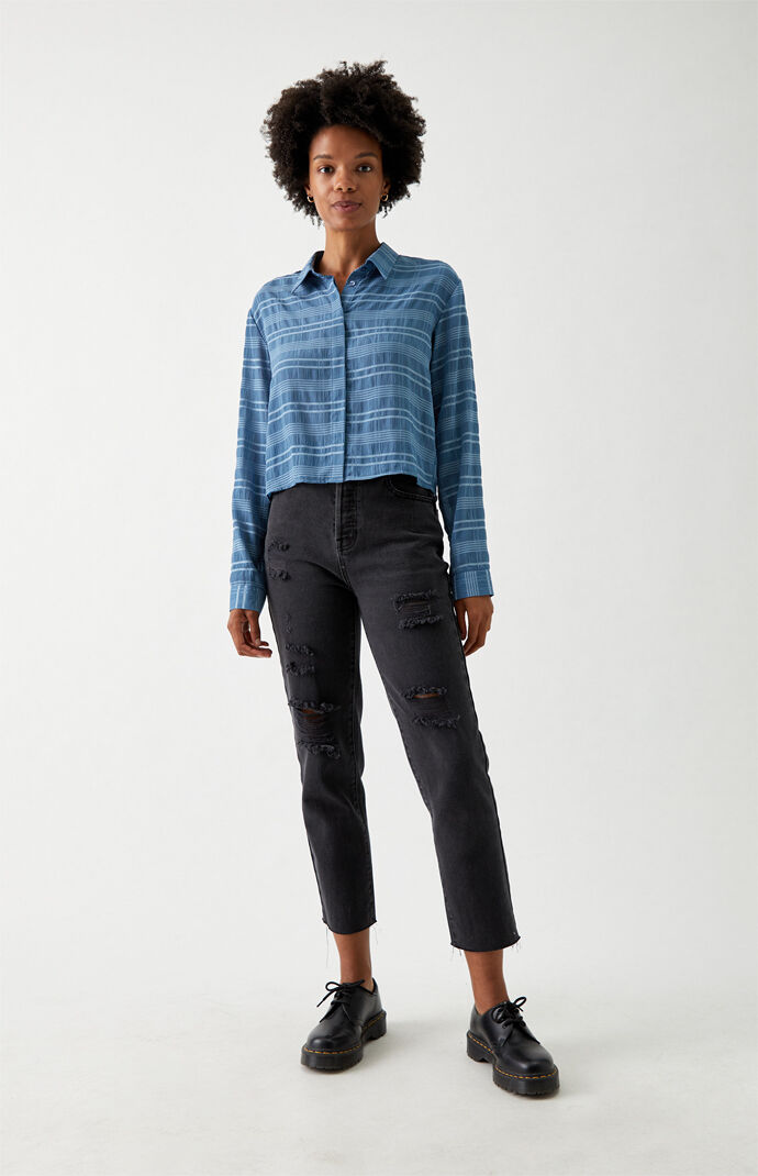 '90s Chiffon Button Down Shirt