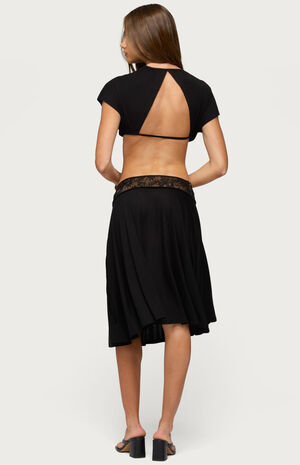 Kaylea Tie Front Crop Top image number 4