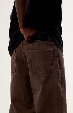 Brown Check-5 Loose Jeans image number 5