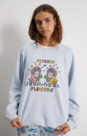Friends of Flowers Oversized Crew Neck Sweatshirt image number 3