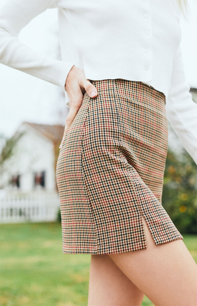 Plaid 2025 skirt pacsun