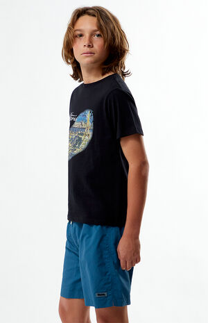 Blue Collegiate 4.5" Swim Trunks image number 3