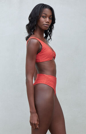 Pacific Ribbed Triangle Bikini Top image number 4