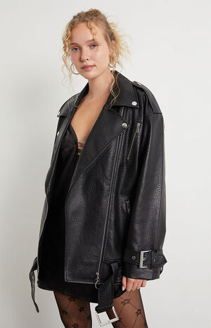 Oversized Moto Jacket image number 2