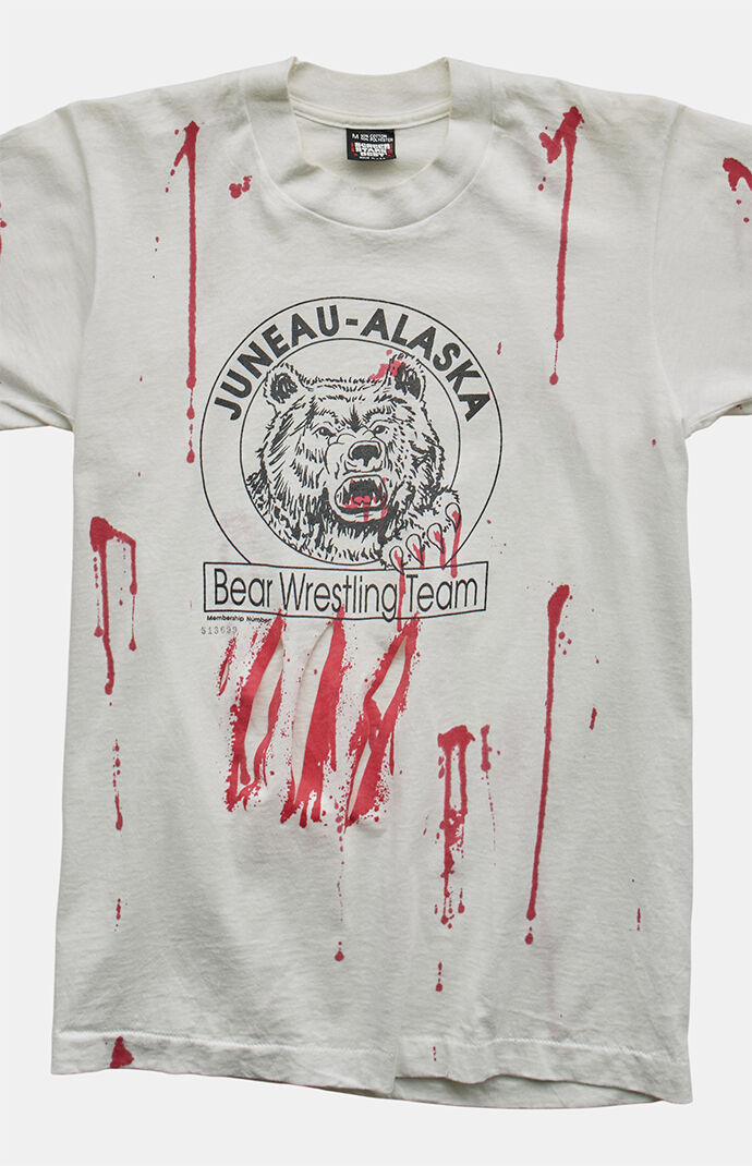 PS VINTAGE 90s Bear Wrestling Team Graphic T-Shirt