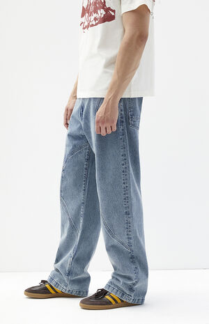 Medium Indigo Baggy Jeans image number 4