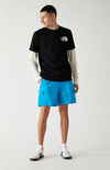 Blue Classic V Belted Shorts Blue Classic V Belted Shorts image number null