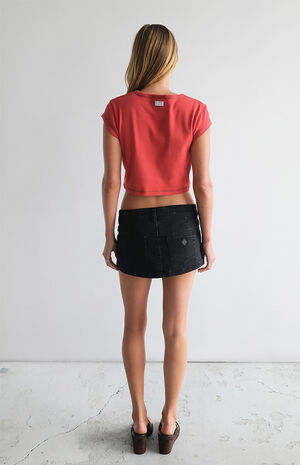 Brie 00 Super Low Rise Denim Mini Skirt image number 4