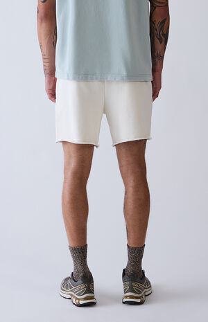 Gray Cutoff Fleece Sweat Shorts image number 6