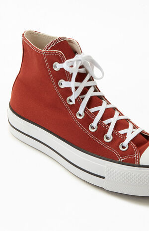 Red Chuck Taylor All Star Lift High Top Sneakers image number 6