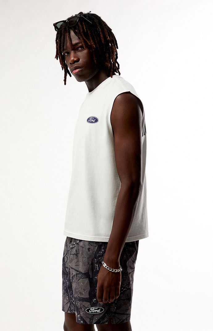 FORD White Craft Cutoff T-Shirt