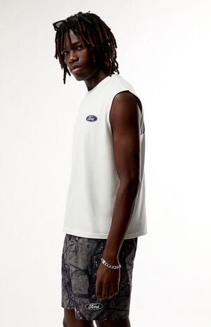 White Craft Cutoff T-Shirt image number 3