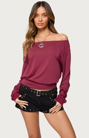 Nannie Off Shoulder Oversized Top image number 1