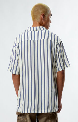Terry Navy Viscose Camp Shirt image number 3