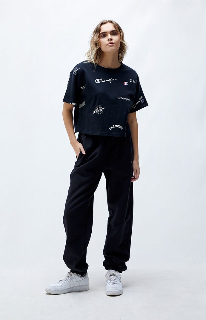 Black boyfriend sweatpants clearance