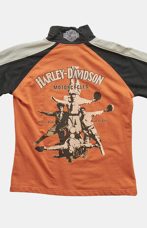 Orange 2000s Harley Davidson Sweatshirt image number 3