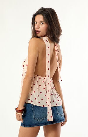 Jasmine Polka Dot Scarf Tank Top image number 5