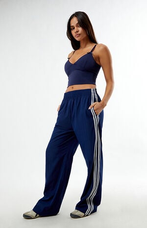 Solid Color Baggy Track Pants