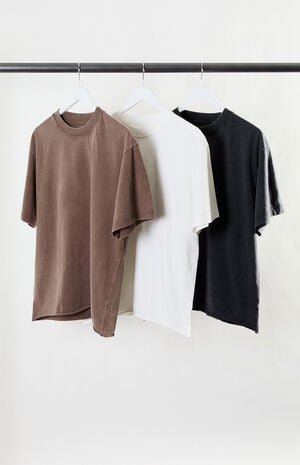 3 Pack Solid Color Cropped T-Shirts